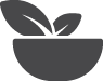 Leaves in a bowl icon