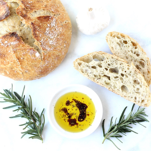 Savory Olive Oils & Rich Delicious Vinegars on Crusty Bread